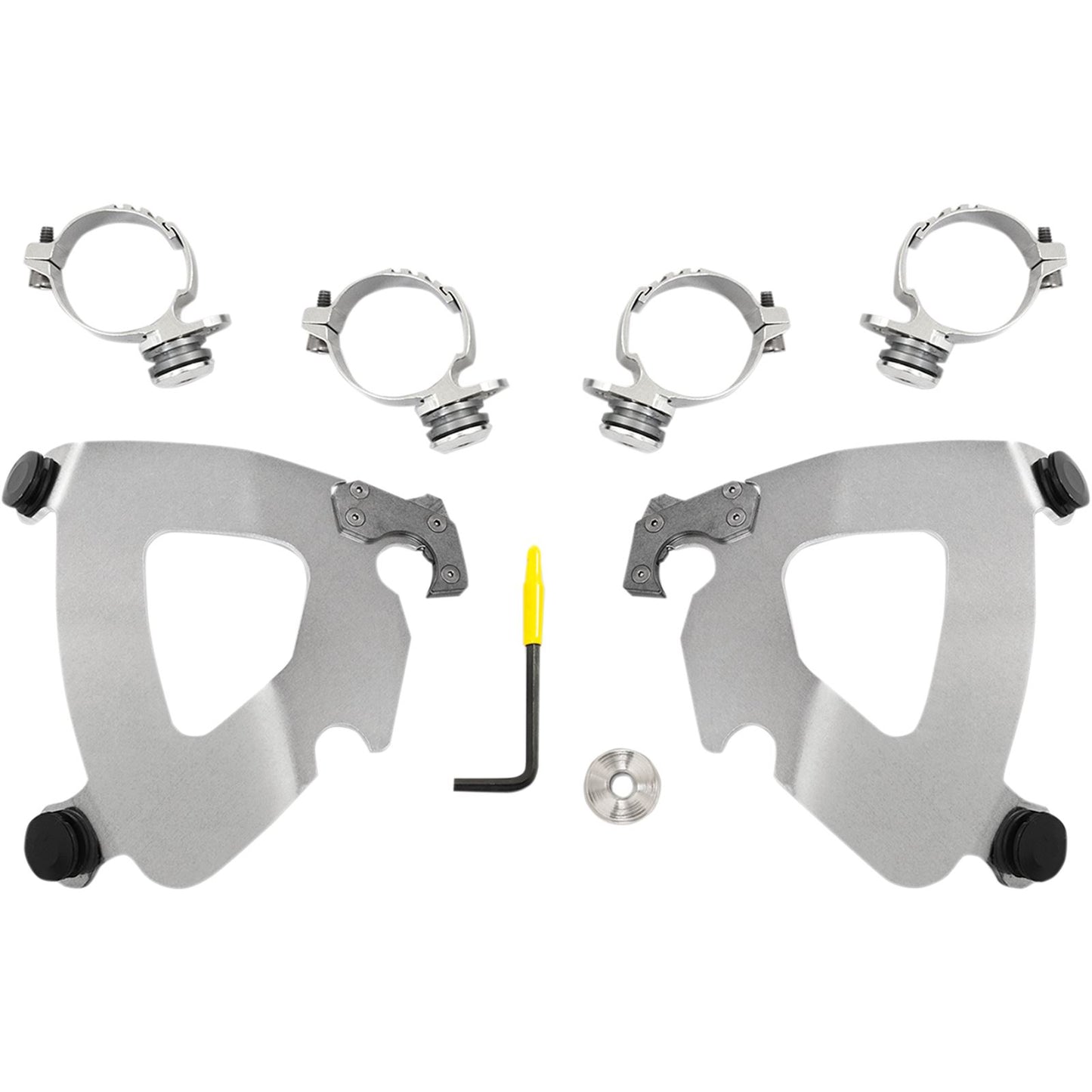 Memphis Shades Gauntlet Mounting Kit - Polished - FXDL '14-'17 MEK2014_426760
