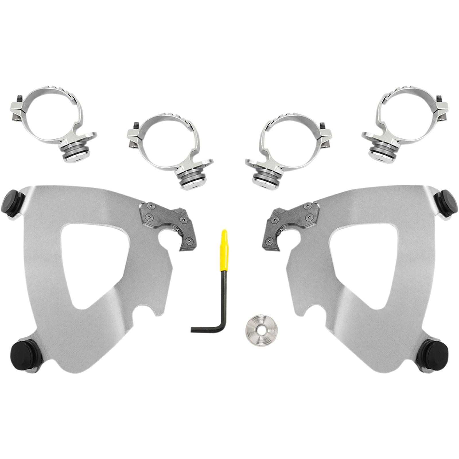Memphis Shades Gauntlet Mounting Kit - Polished - FXDL '14-'17 MEK2014_426760
