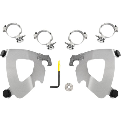 Memphis Shades Gauntlet Mounting Kit - Polished - FXDL '14-'17 MEK2014_425985