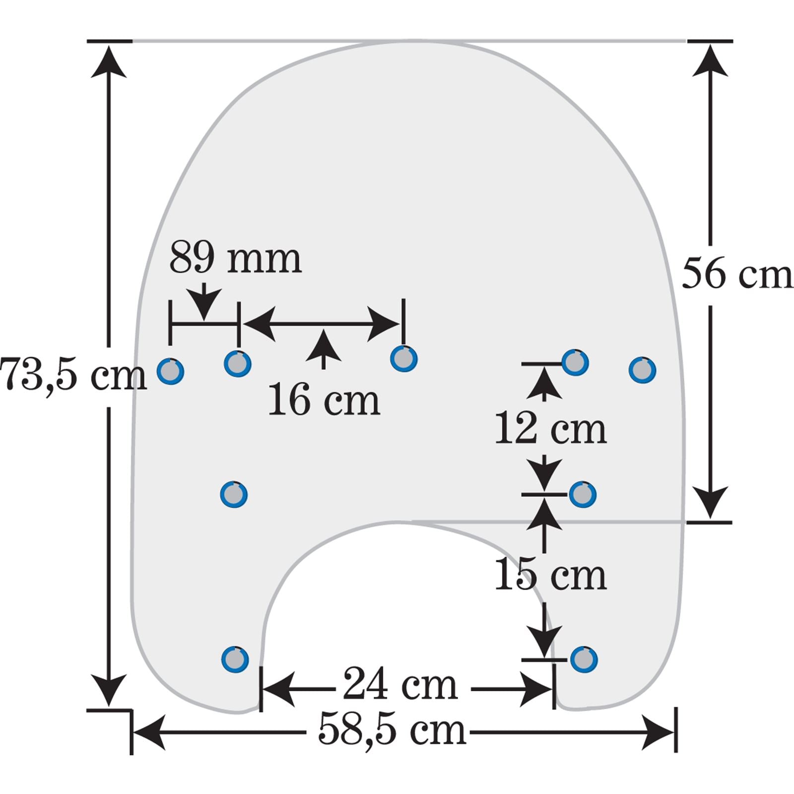 Memphis Shades Windshield Plastic 15" Solar For Harley Road King '94-'20 MEP6129_426146