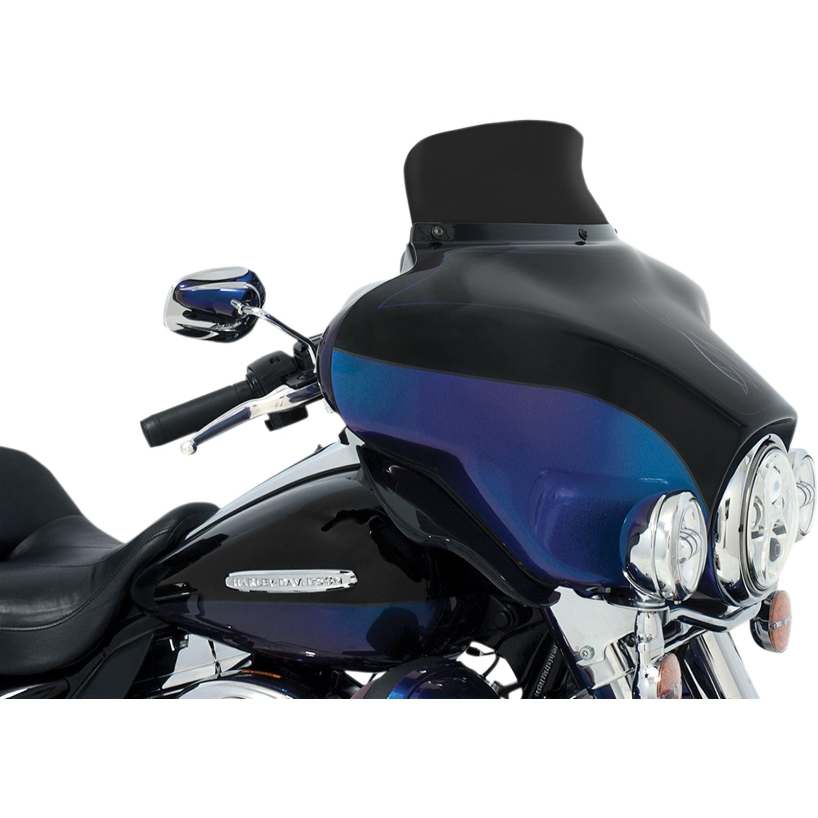Memphis Shades Spoiler Windshield - 5" - Dark Black Smoke For Harley FLH '96-'13 MEP84310_426489