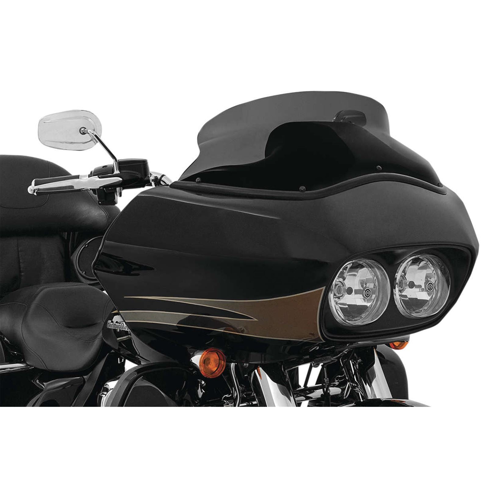 Memphis Shades Spoiler Windshield - 6" - Black - FLTR '98-'13 MEP85511_74497