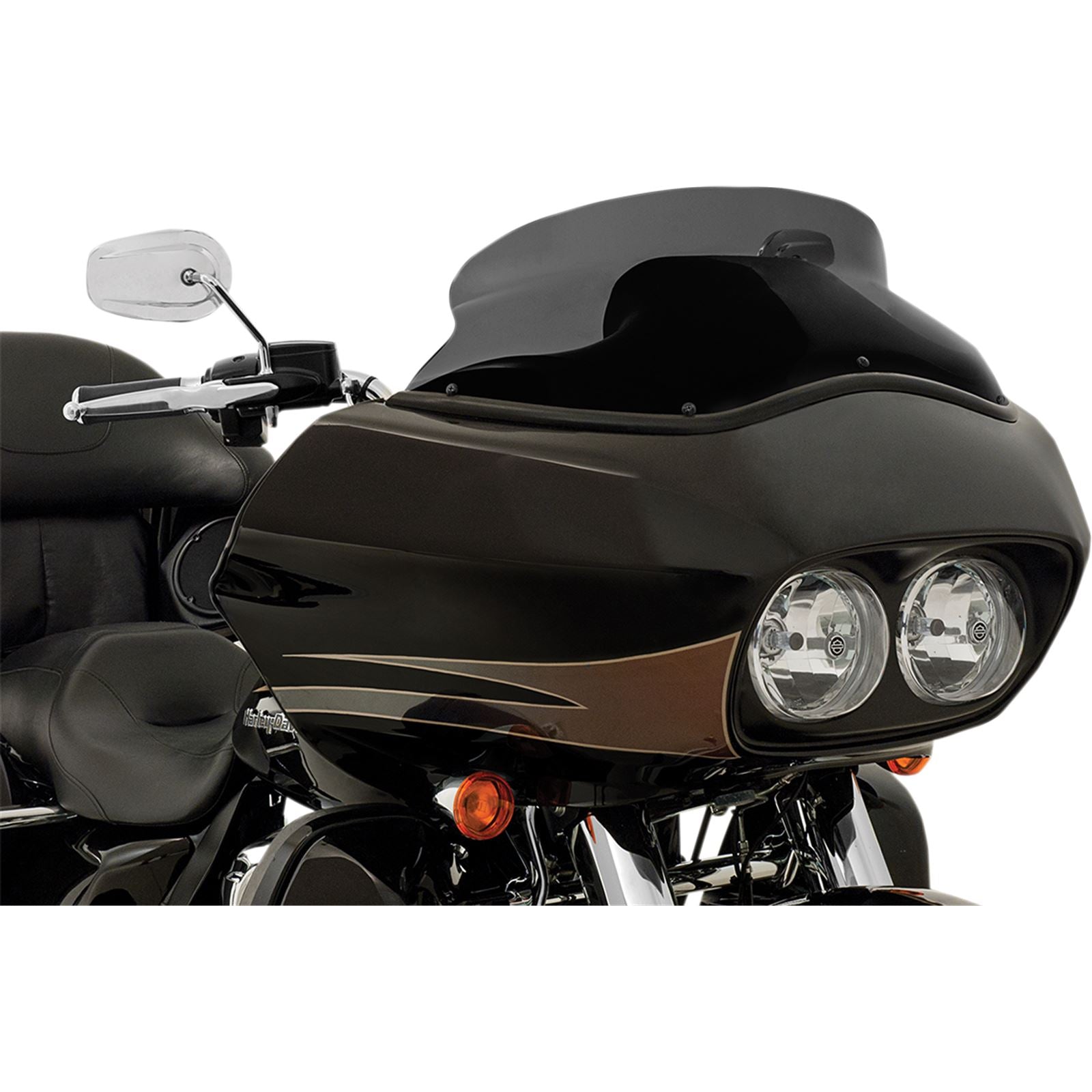 Memphis Shades Spoiler Windshield - 6" - Black - FLTR '98-'13 MEP85511_425664