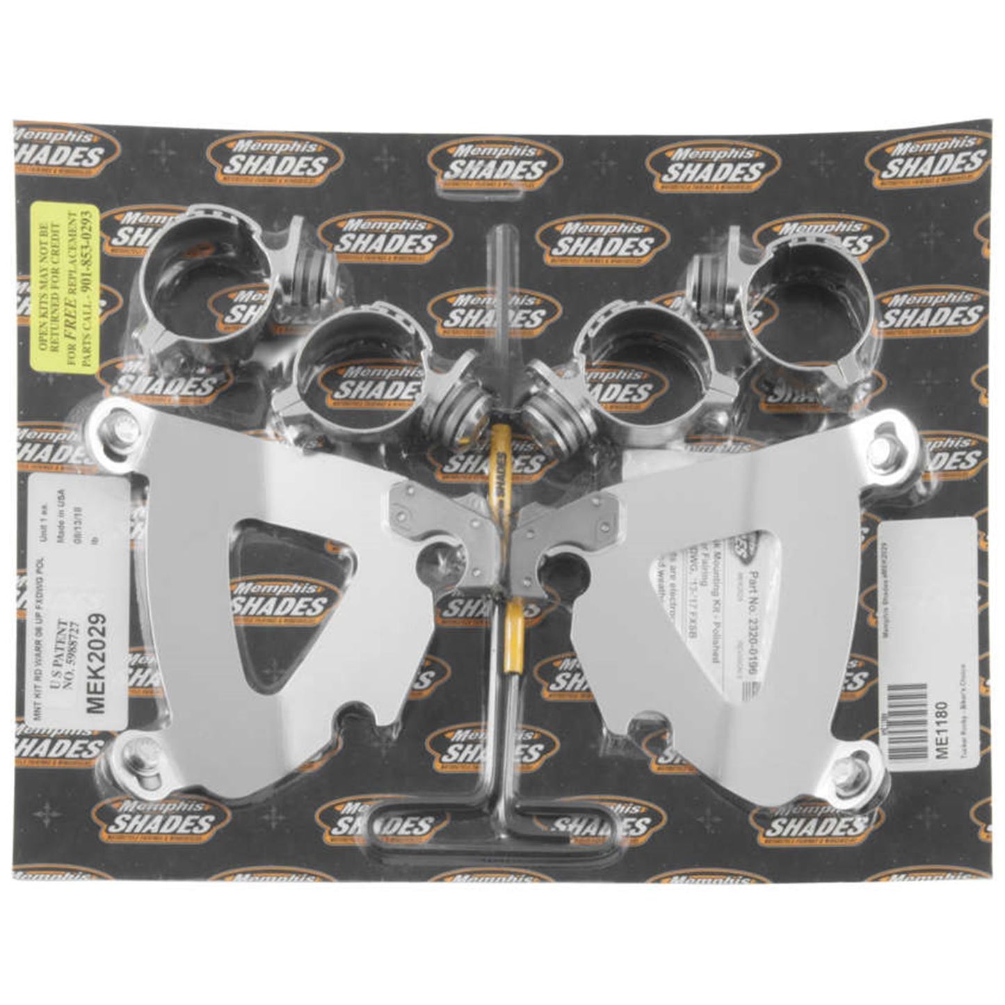 Memphis Shades Road Warrior Mounting Kit - Polished - FXDWG MEK2029_74595