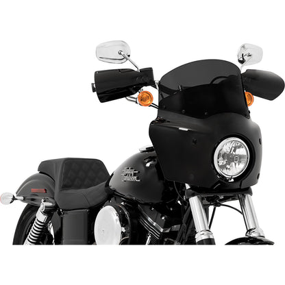 Memphis Shades Roadwarrior Cafe Windshield - Dark Black Smoke - 9" MEP86610_427042
