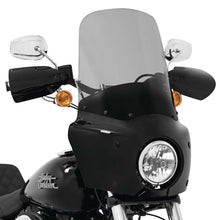 Memphis Shades Roadwarrior Cafe Shield - Black Smoke - 17" For Harley MEP87012_74612