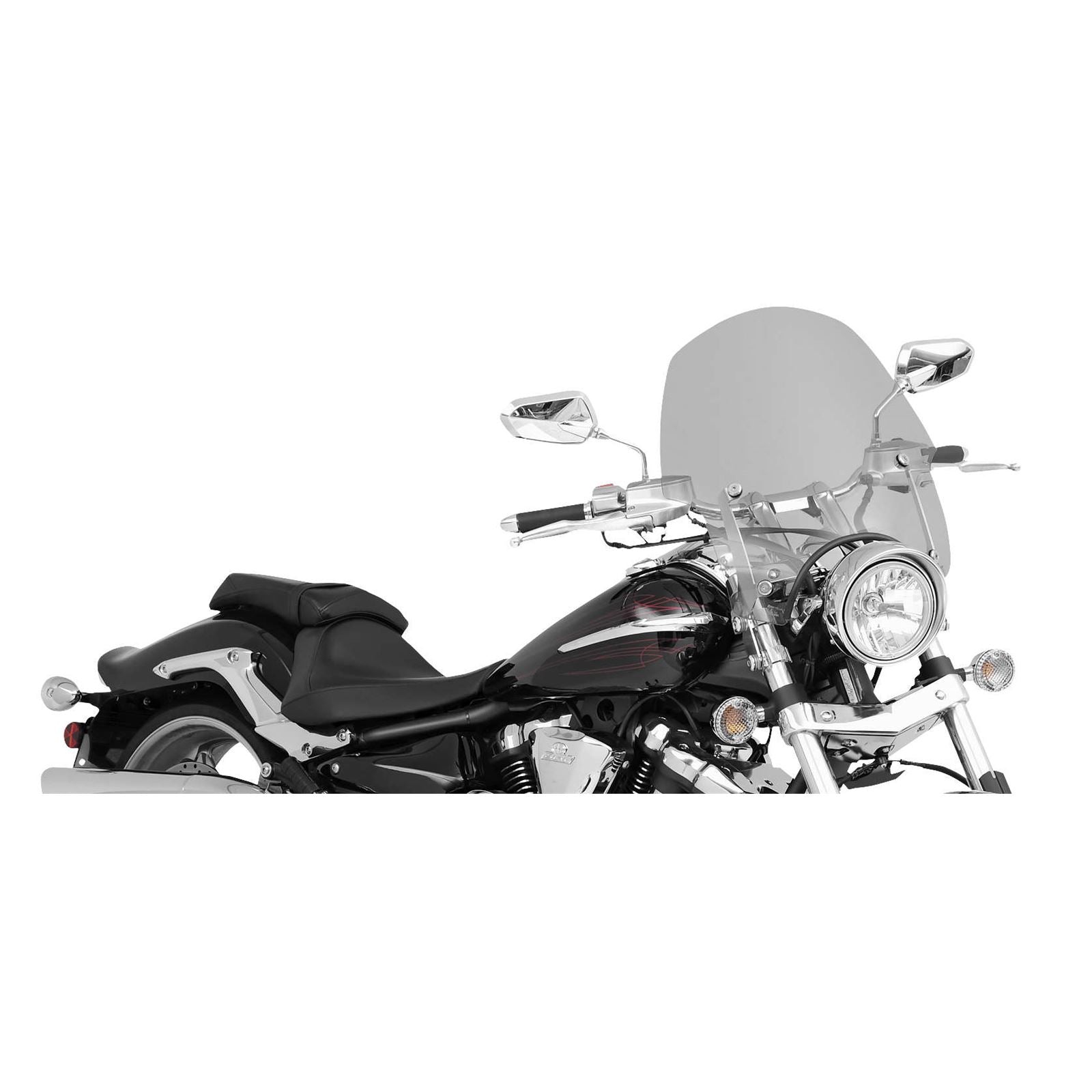 Memphis Shades Alley Cat Windshield - 9" Headlight Cutout - Solar MEP5629_74790