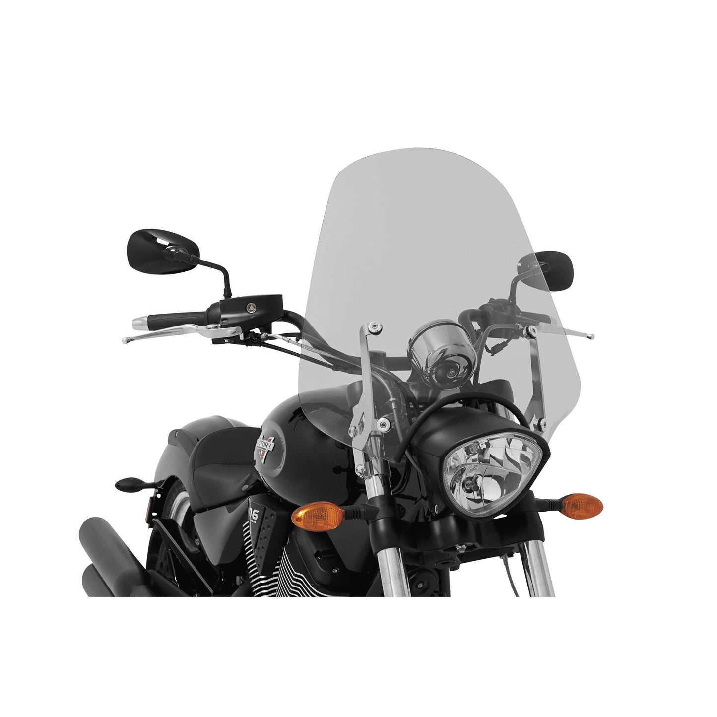 Memphis Shades Big Shot Windshield - 9" Headlight Cut out - Solar MEP5729_74806