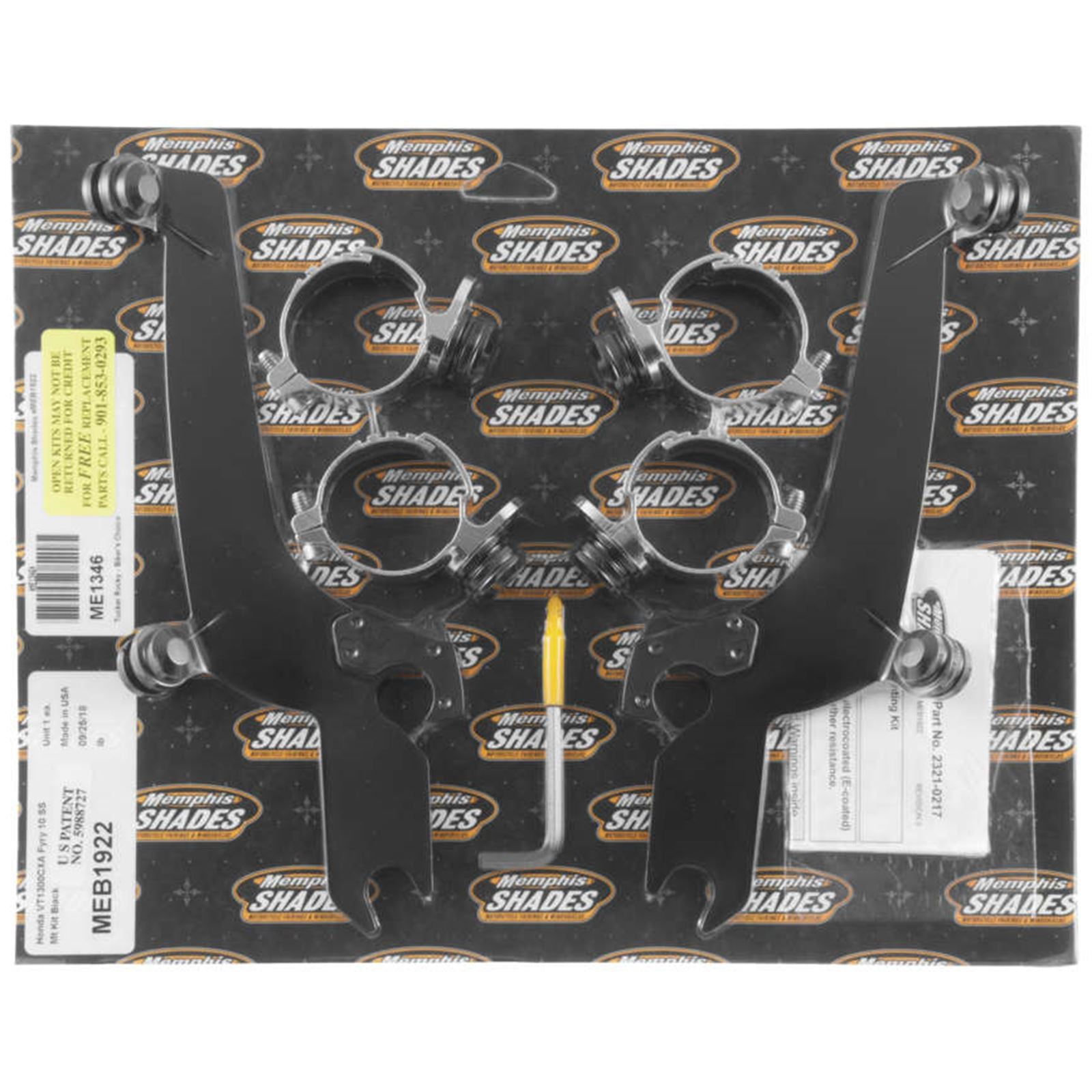 Memphis Shades Trigger Lock Sportshield Mounting Kit - Fury MEB1922_74808