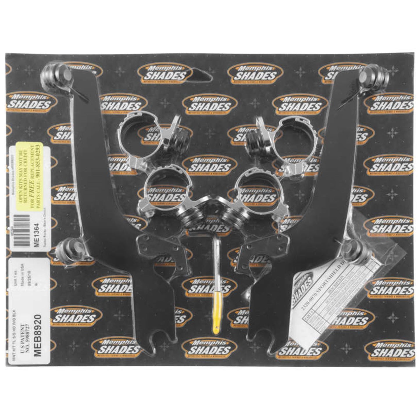 Memphis Shades Sportshield Trigger-Lock Mounting Kit - Black - Wide MEB8920_74822