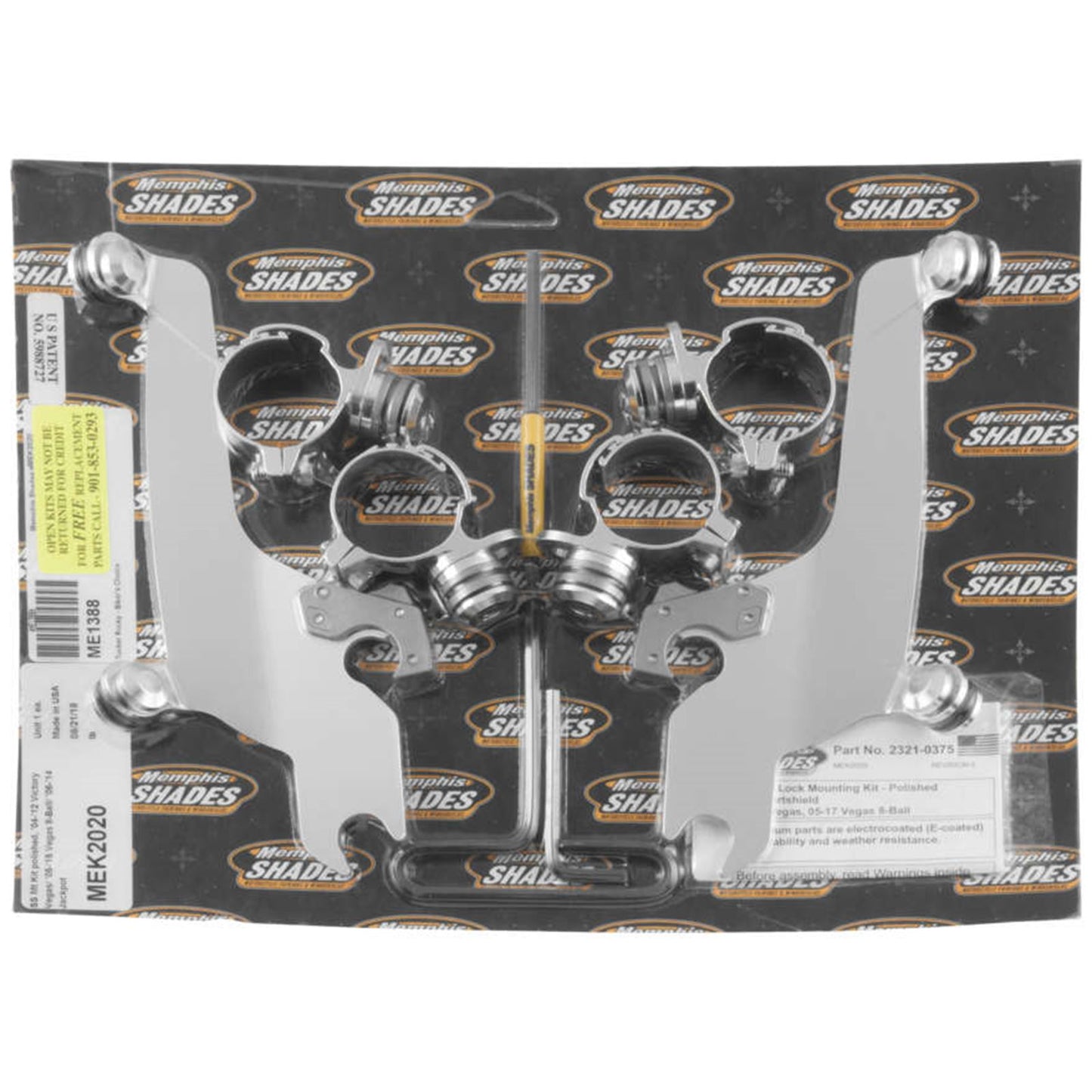 Memphis Shades Trigger Lock Sportshield Mounting Kit - Vegas - Polished MEK2020_74833