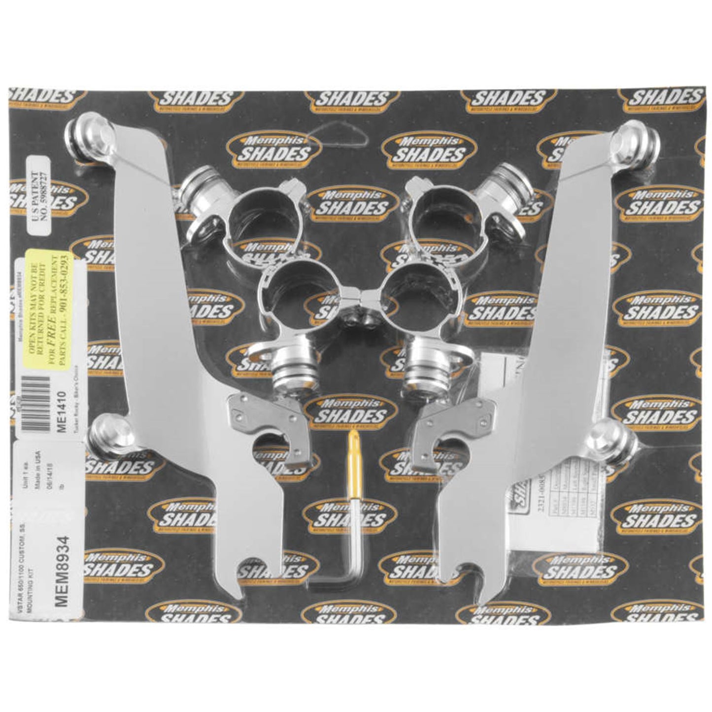 Memphis Shades Trigger Lock Sportshield Mounting Kit - Yamaha/Fits Kawasaki MEM8934_74850