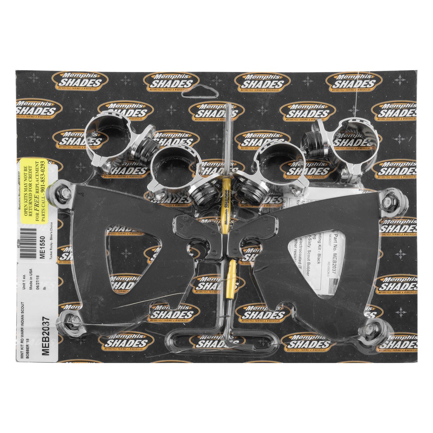 Memphis Shades Road Warrior Mounting Kit - Black - Scout MEB2037_74974