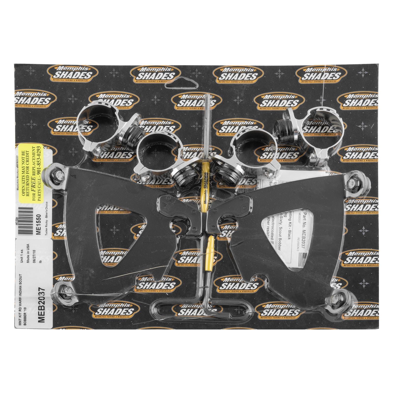 Memphis Shades Road Warrior Mounting Kit - Black - Scout MEB2037_74974