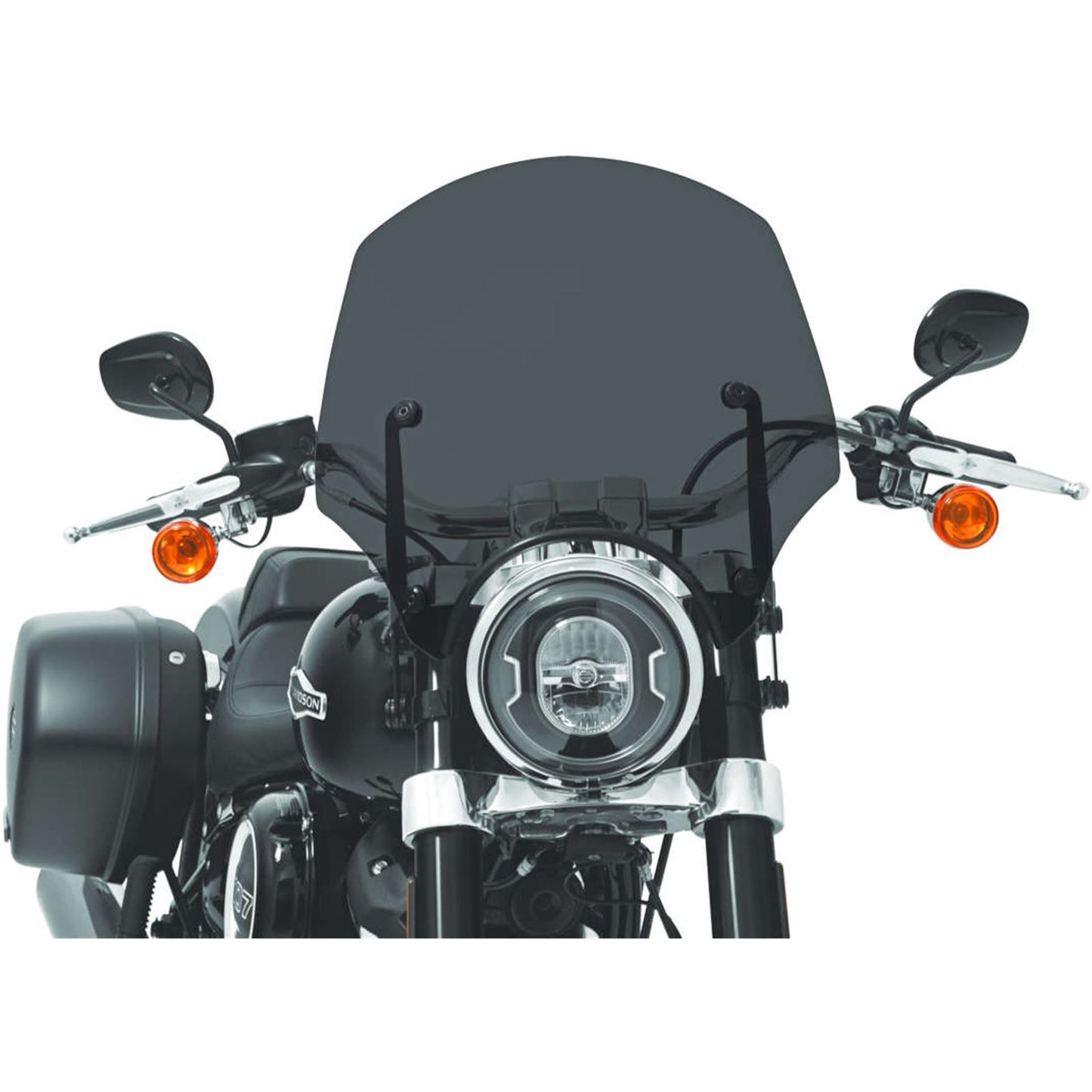 Memphis Shades El Paso Windshield - 15" - 9" Headlight Cutout - Dark Black Smoke MEP5265_75018