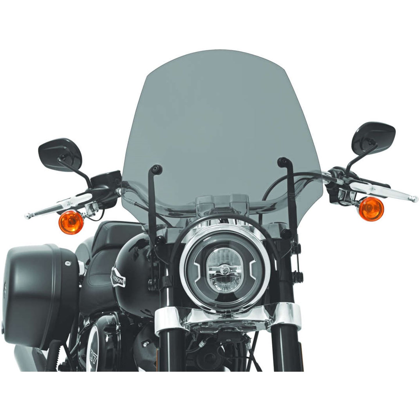 Memphis Shades El Paso Windshield - 17" - 9" Headlight Cutout - Black Smoke MEP5273_75020