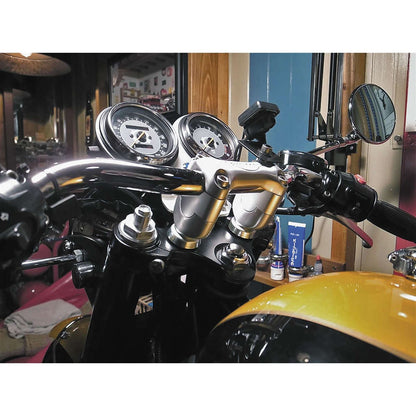 Motone Customs Handlebar Top Clamp and Risers - Polished [MPN: MTE070]_75078