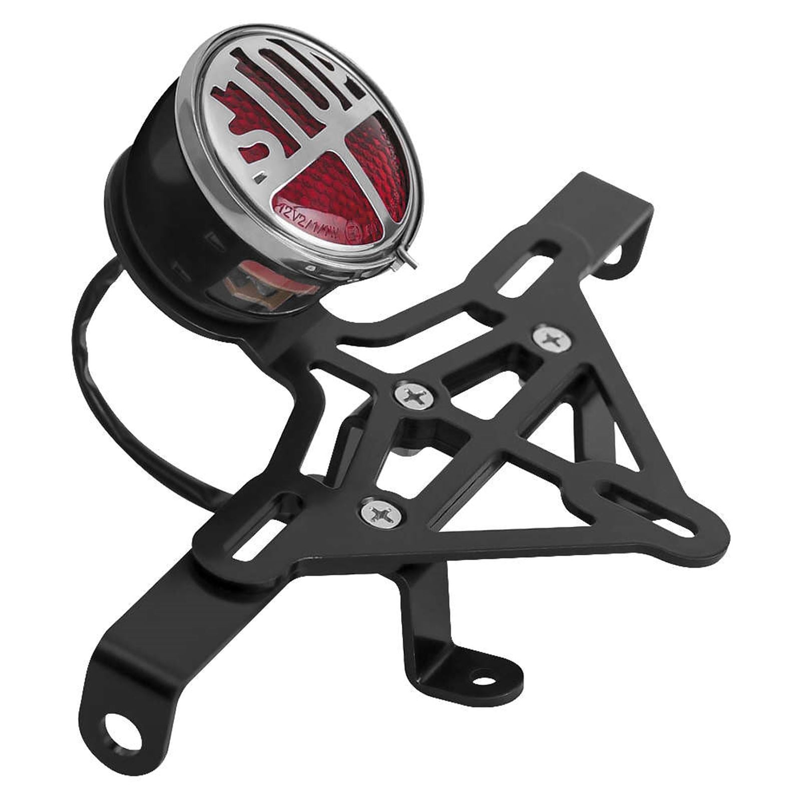 Motone Customs Assembly with Taillight Miller Light/Turn Signal/License - Black [MPN: PTS008-K]_75097