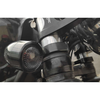 Motone Customs Fork Turn Signal Bracket - 39mm - Black [MPN: PNX039B]_75202