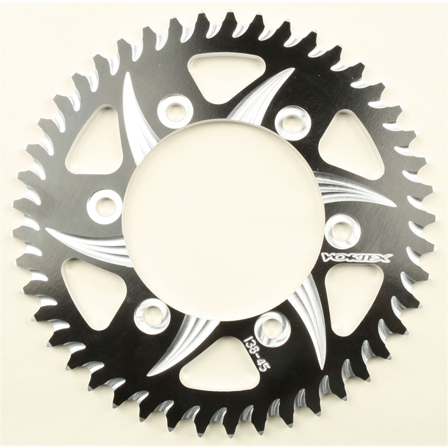 Vortex CAT5 Rear Aluminum Sprocket - 530 - 45-Tooth Black Hardcoat 438ZK-45_75376