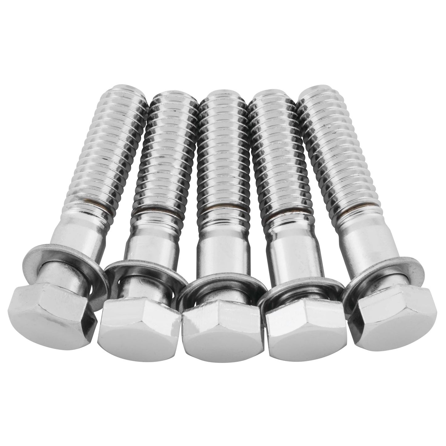 Performance Machine Pulley Bolt Set Hex Chrome 7/16"-14 2" 0109-0055-CH_75530