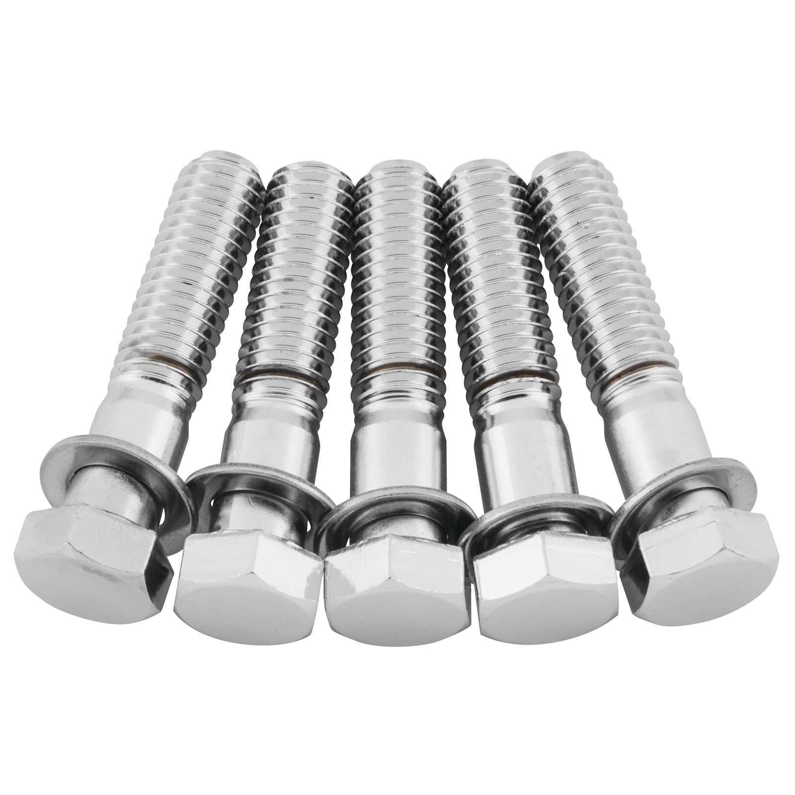 Performance Machine Pulley Bolt Set Hex Chrome 7/16"-14 2" 0109-0055-CH_75530