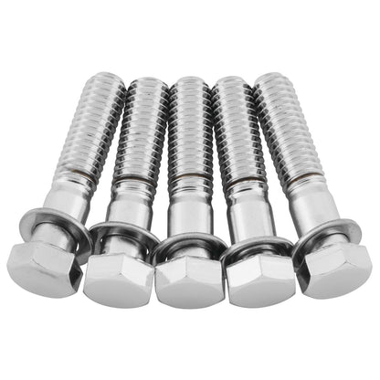 Performance Machine Pulley Bolt Set Hex Chrome 7/16"-14 2" 0109-0055-CH_75530