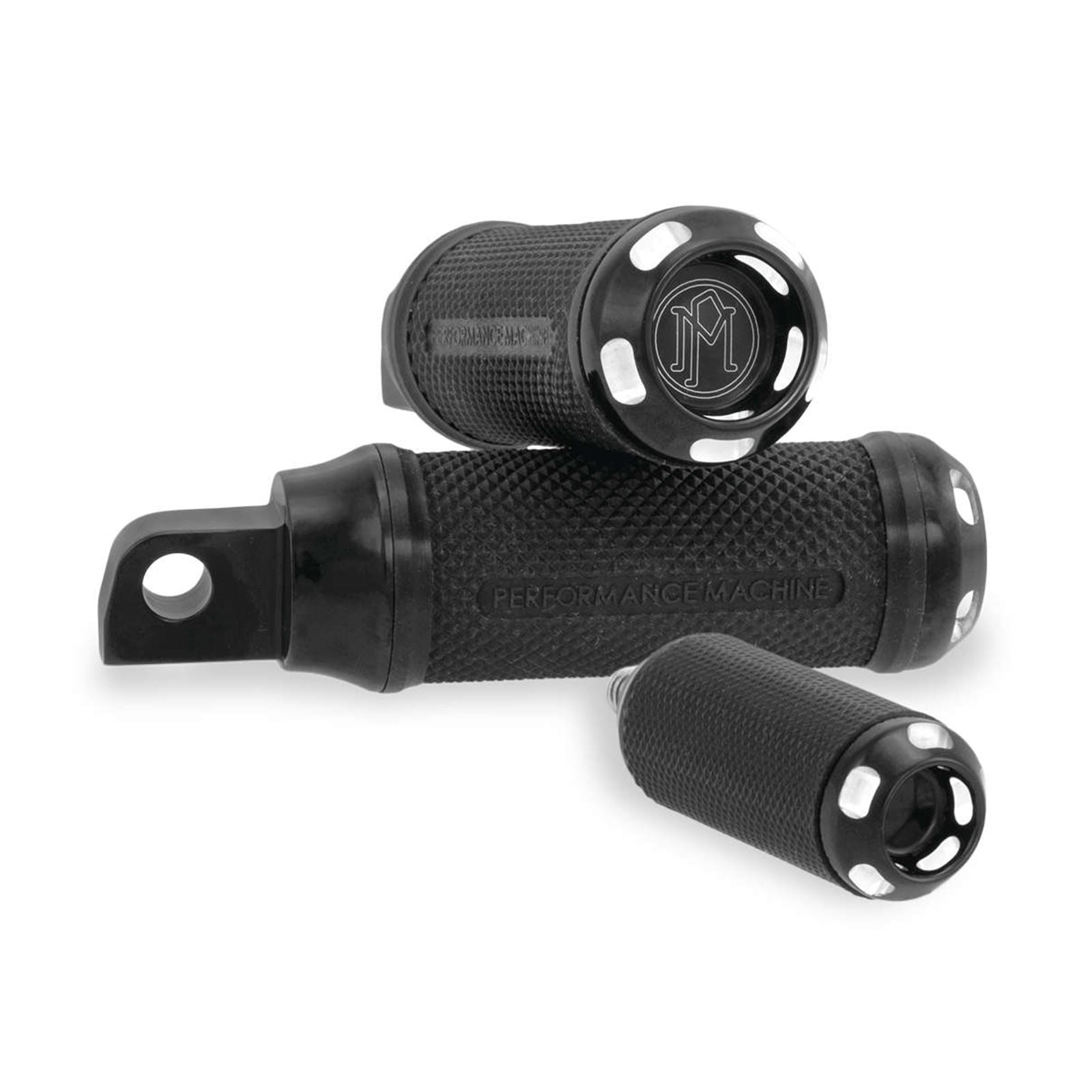 Performance Machine Apex Footpegs - Straight - Black 0035-1097-BM_75551