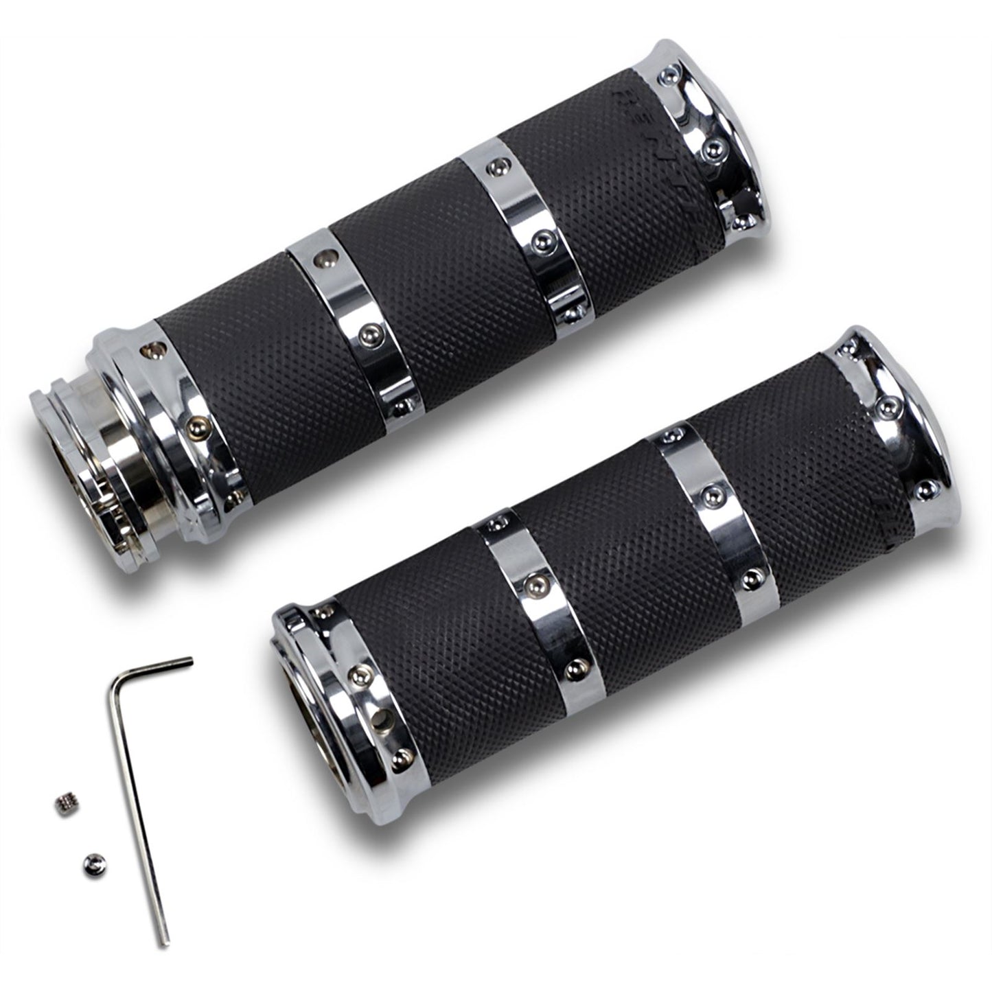 Performance Machine Chrome XL Grips for Cable 0063-2010-CH_452567