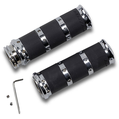 Performance Machine Chrome XL Grips for Cable 0063-2010-CH_452567