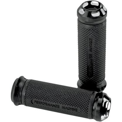 Performance Machine Black Elite Apex Grips for Throttle-by-Wire 0063-2044-BM_452579