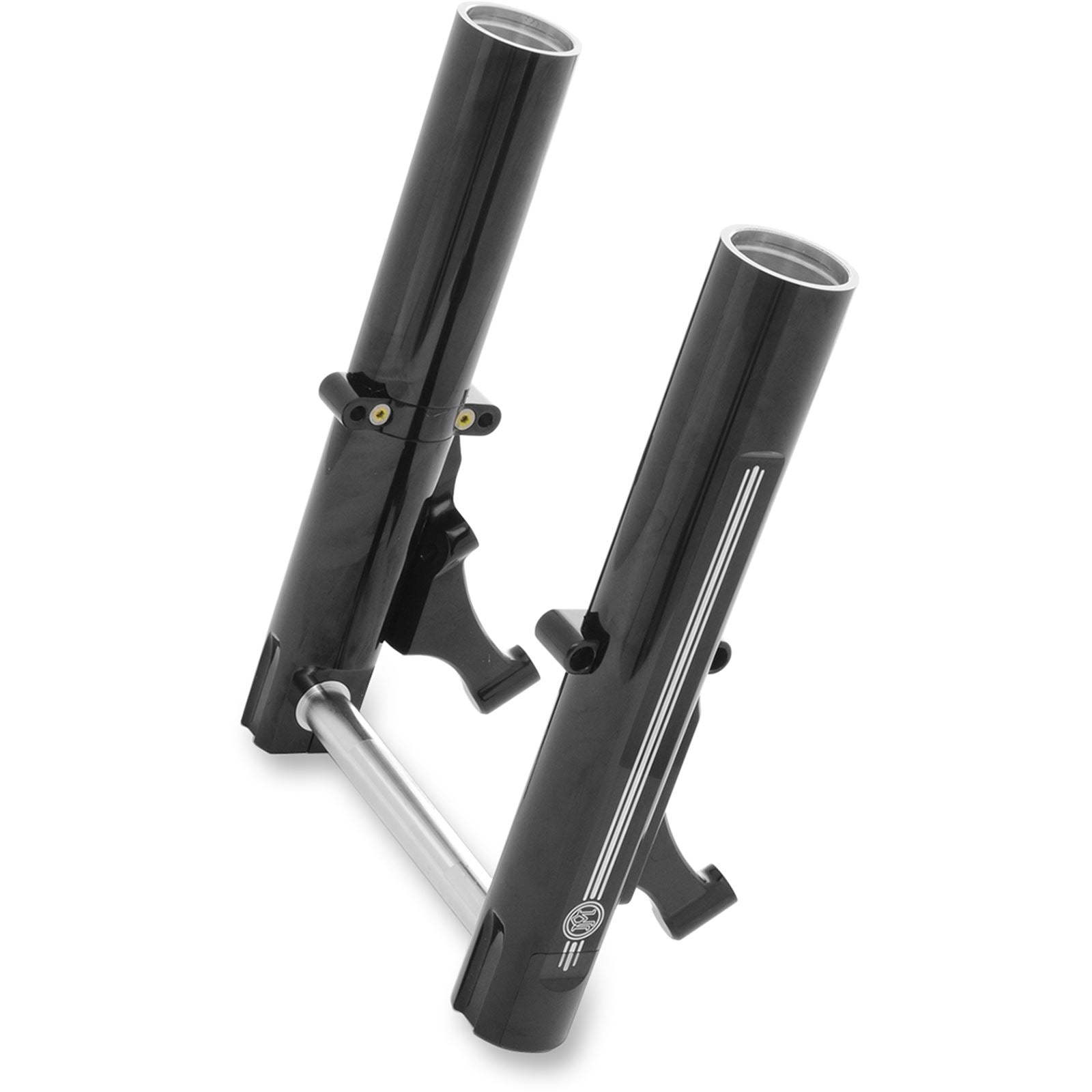 Performance Machine Lower Fork Leg Kit Dual Disc Contrast Cut-Black/Silver-'14-'20 FL 0208-2098-BM_452462