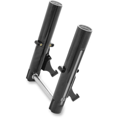 Performance Machine Lower Fork Leg Kit Dual Disc Contrast Cut-Black/Silver-'14-'20 FL 0208-2098-BM_452462