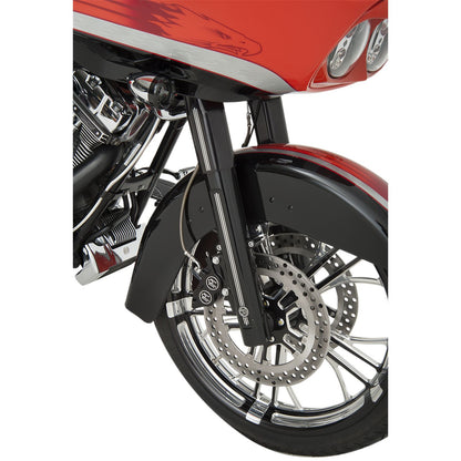 Performance Machine Lower Fork Leg Kit - Dual Disc - Contrast Cut Black/Silver '08-'13 0208-2056-BM_452450