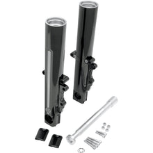 Performance Machine Lower Fork Leg Kit - Dual Disc - Contrast Cut Black/Silver '08-'13 0208-2056-BM_452451