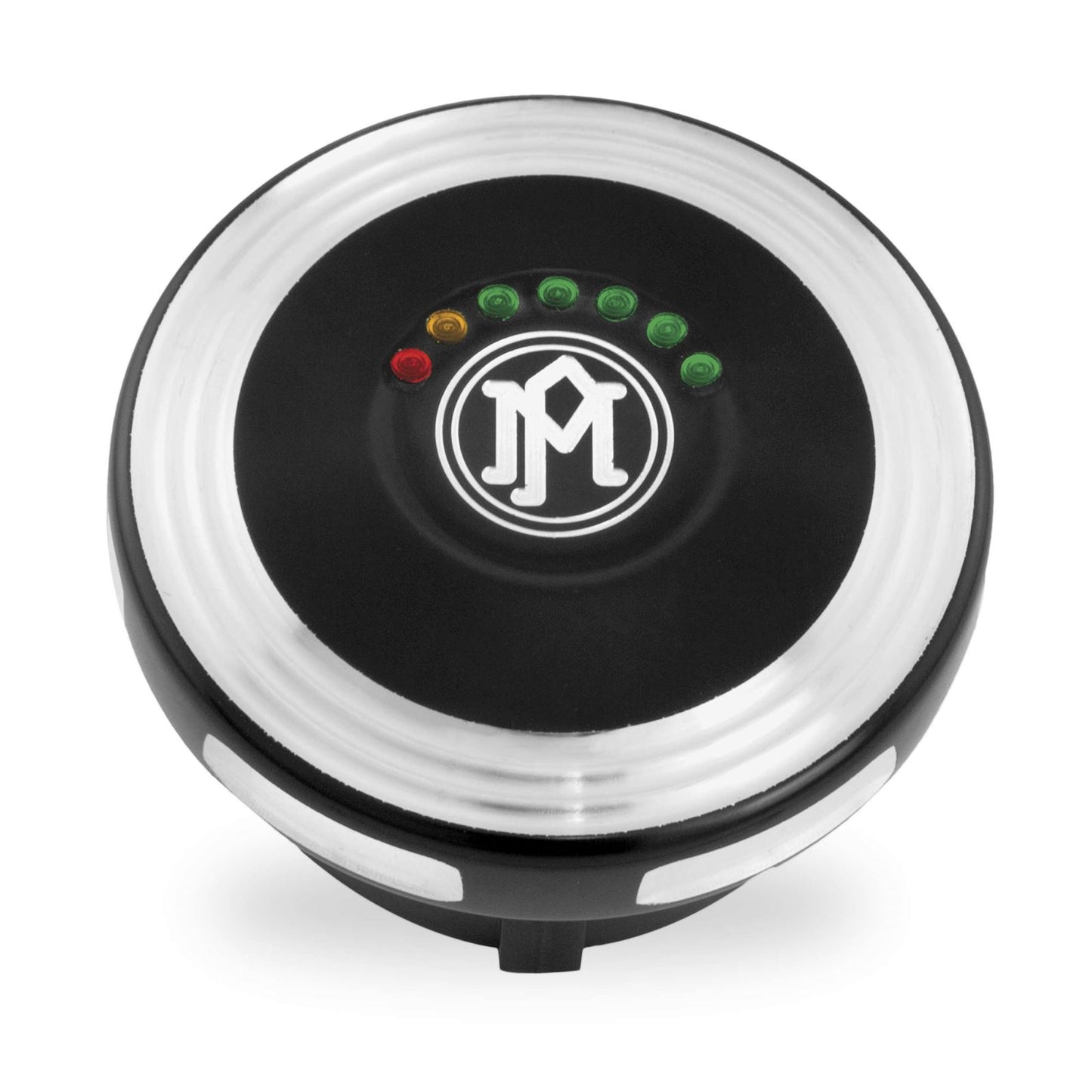 Performance Machine Fuel Cap - Contrast Cut - Merc with LED Fuel Gauge 0210-2025MRC-BM_75893