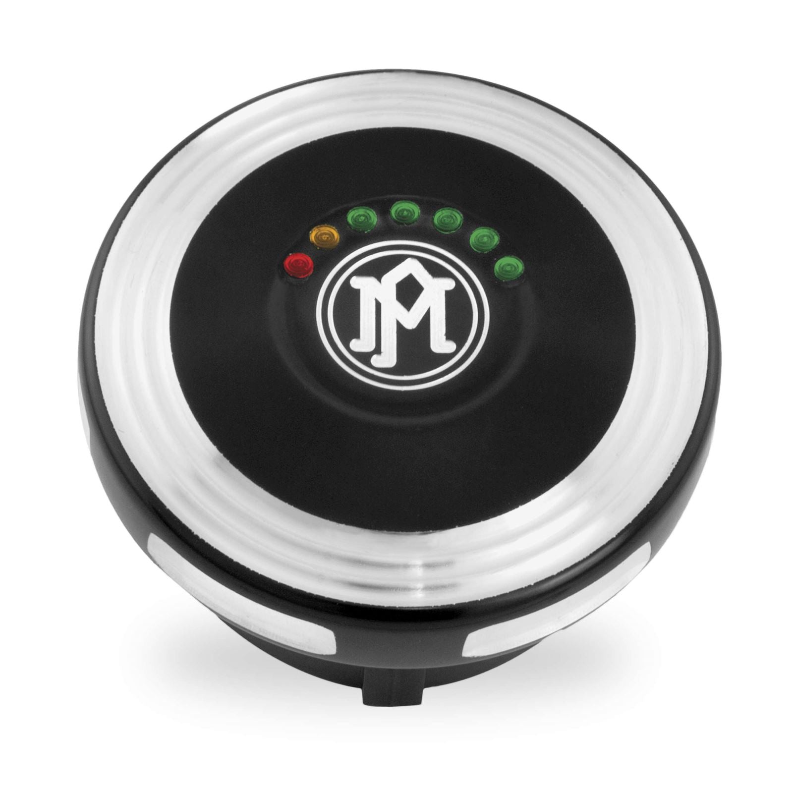 Performance Machine Fuel Cap - Contrast Cut - Merc with LED Fuel Gauge 0210-2025MRC-BM_75893