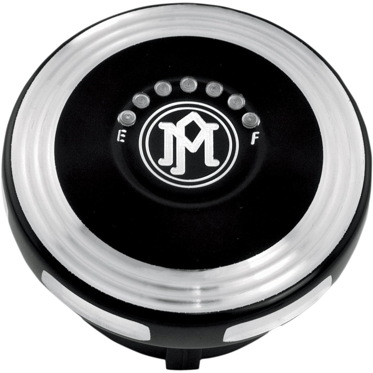 Performance Machine Fuel Cap - Contrast Cut - Merc with LED Fuel Gauge 0210-2025MRC-BM_452633