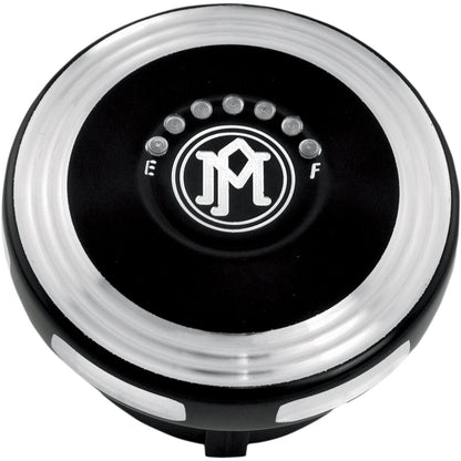 Performance Machine Fuel Cap - Contrast Cut - Merc with LED Fuel Gauge 0210-2025MRC-BM_452633