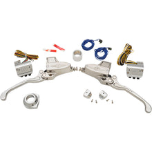 Performance Machine Chrome 9/16" Master Cylinder Hydraulic Handlebar Control Set [MPN: 0062-4020-CH]_452504