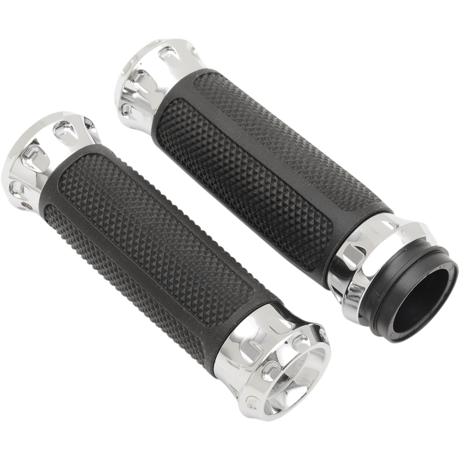 Performance Machine Chrome Overdrive Grips for Throttle-by-Wire 0063-2082-CH_452588