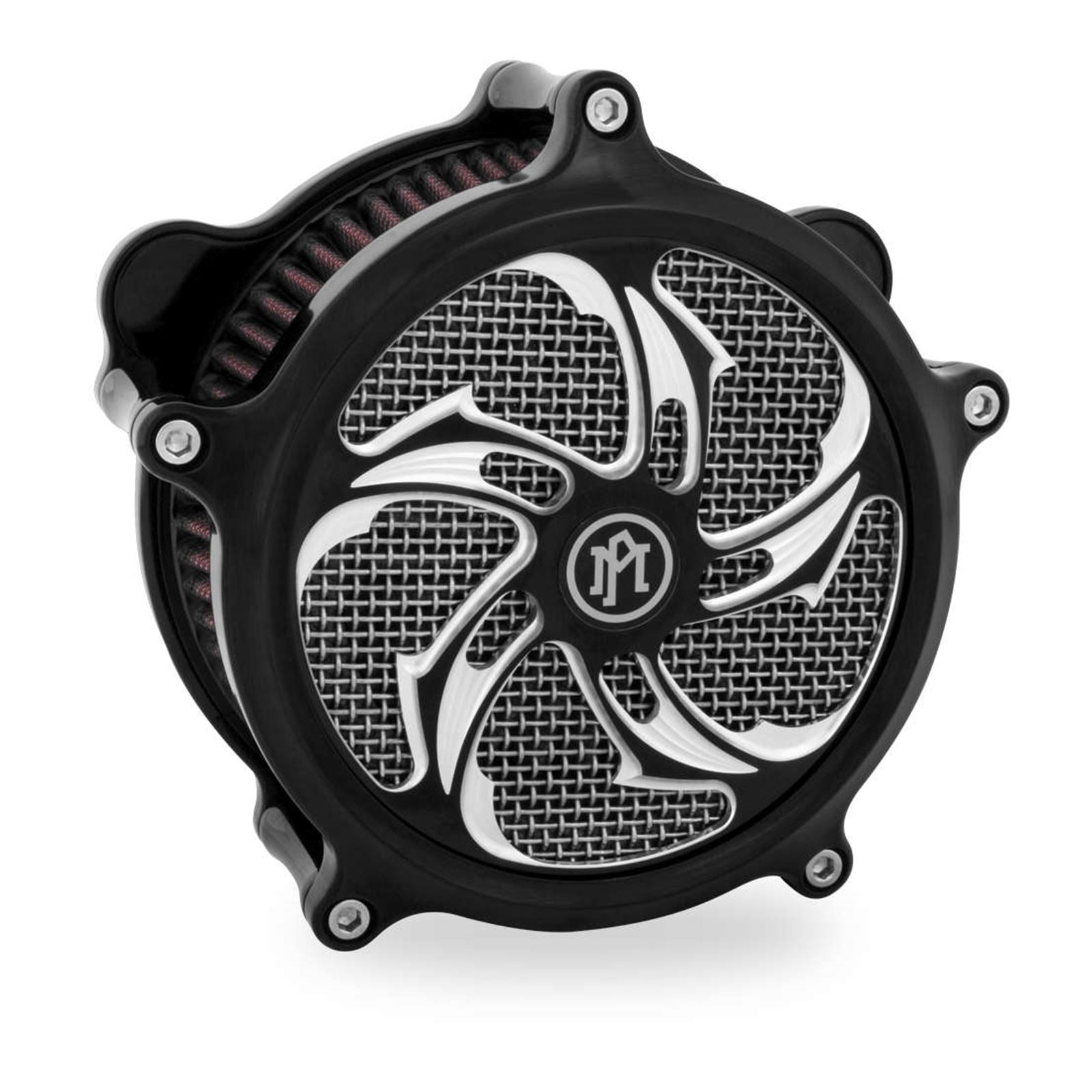 Performance Machine Insert Air Cleaner Rival Black 0206-2010RVL-BM_76111