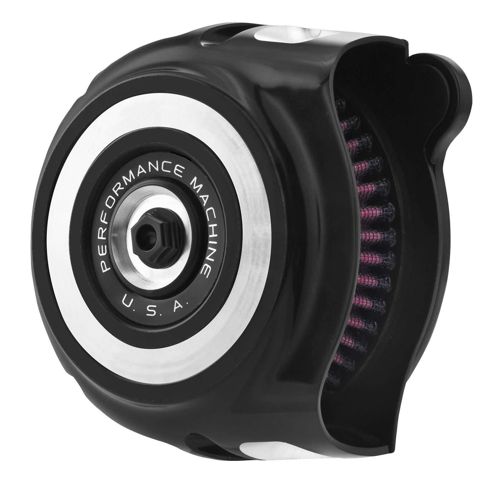 Performance Machine Air Cleaner Vintage 93+Big Twin Contrast Cut 0206-2130-BM_76154