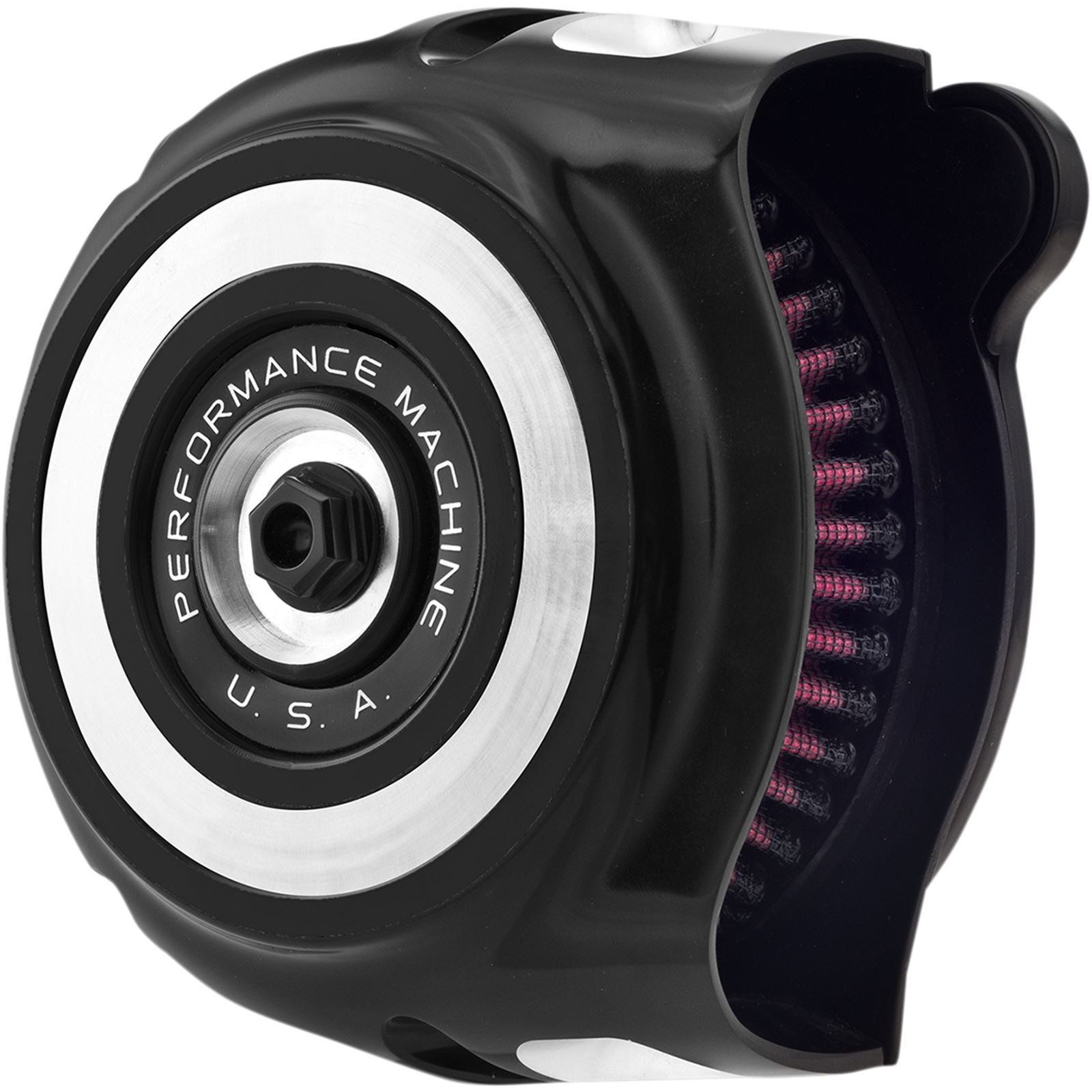 Performance Machine Air Cleaner Vintage 93+Big Twin Contrast Cut 0206-2130-BM_452728