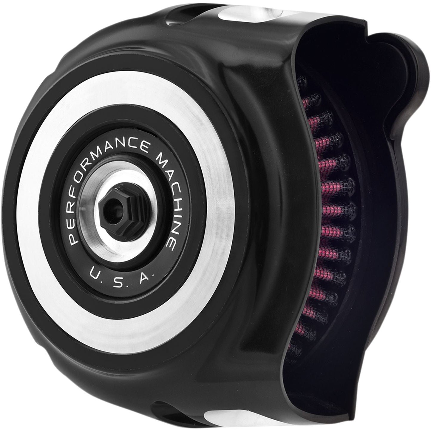 Performance Machine Air Cleaner Vintage - '14+ for Indian Contrast Cut 0206-2133-BM_452746