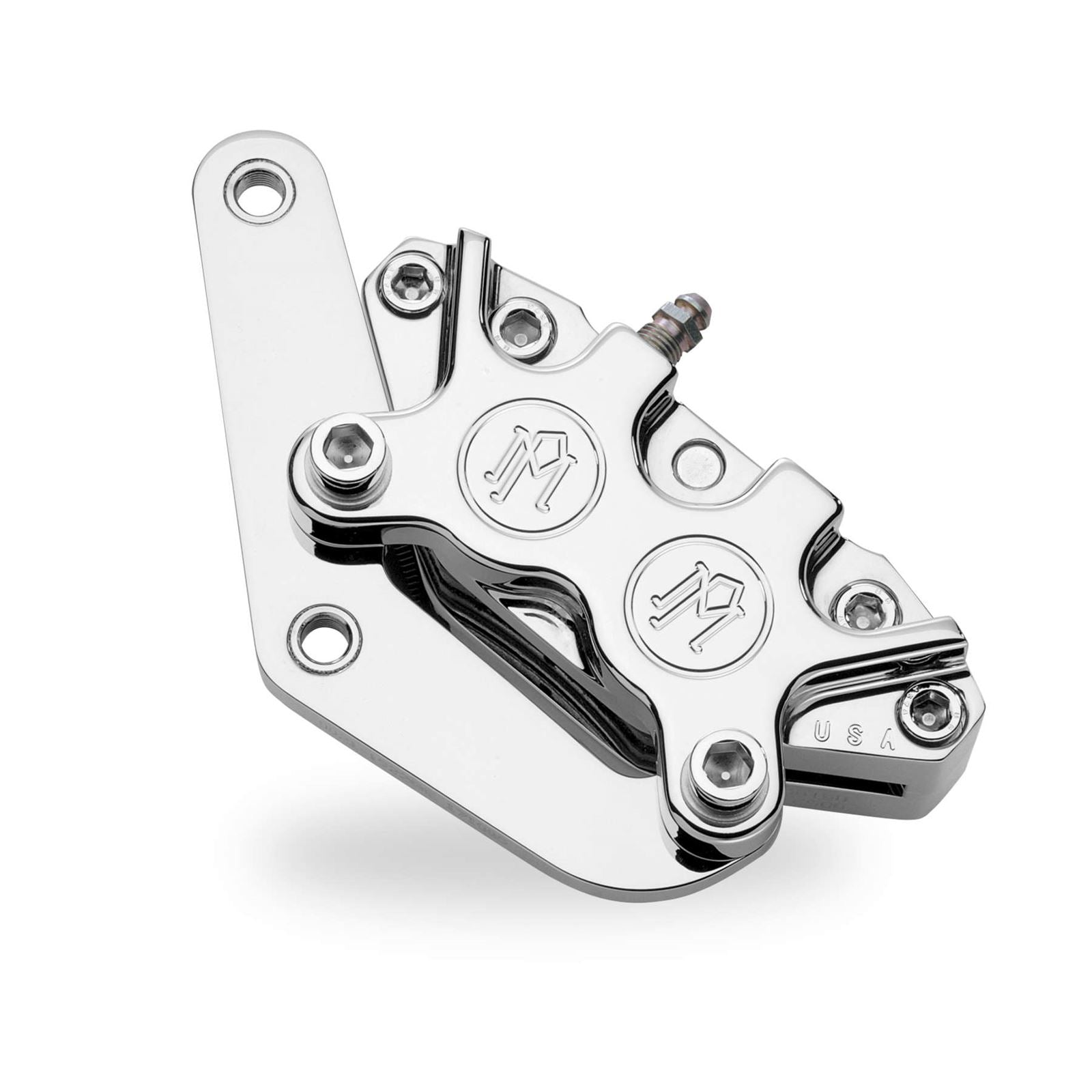 Performance Machine Front 4-Piston Classic Caliper Bracket - Chrome 1213-0017-CH_76180