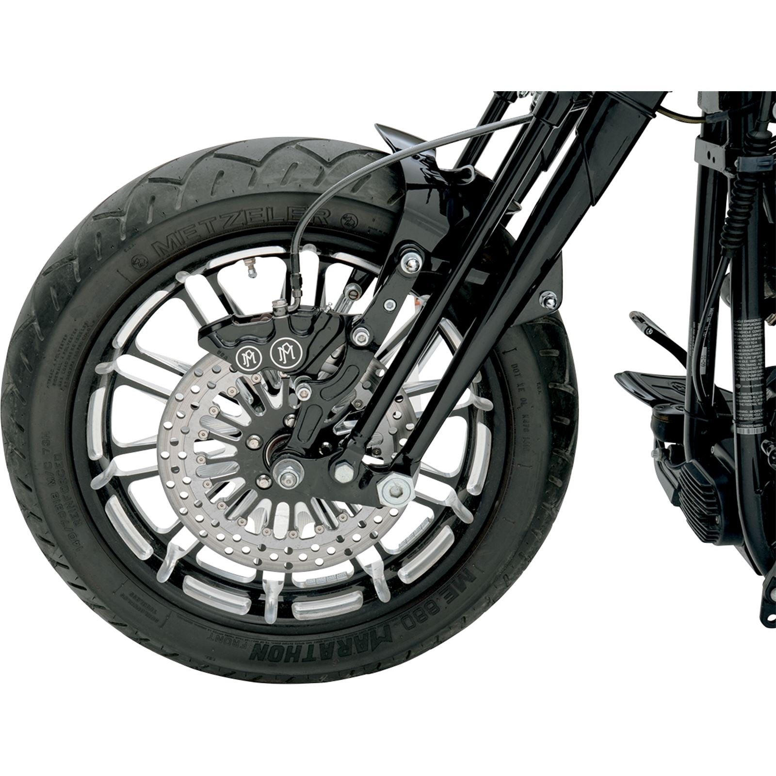 Performance Machine 4-Piston Caliper - Front Right - Contrast Cut™ - 11.5" 0053-2916-BM_453031