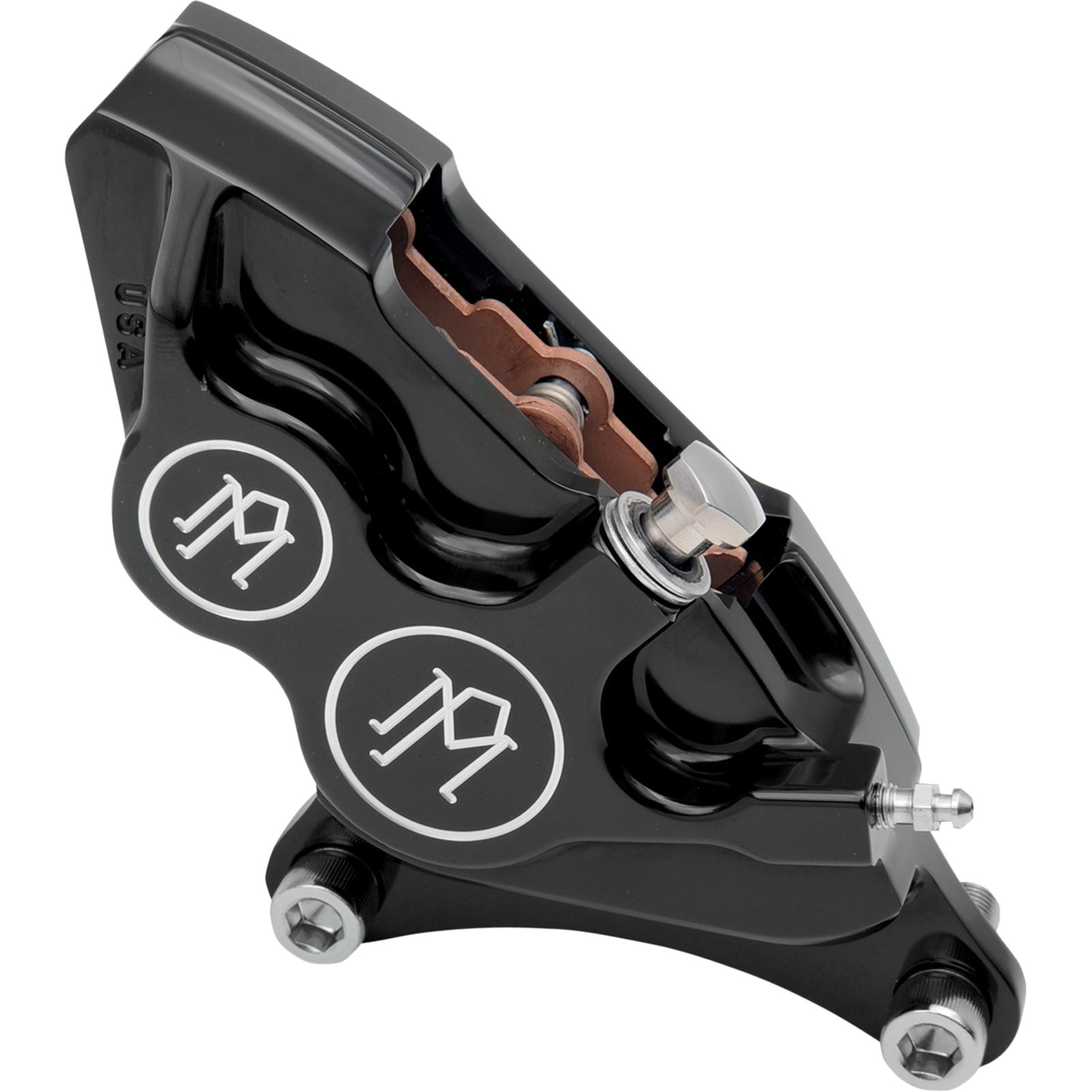 Performance Machine 4-Piston Caliper - Front Right - Contrast Cut™ - 11.5" 0053-2916-BM_453032