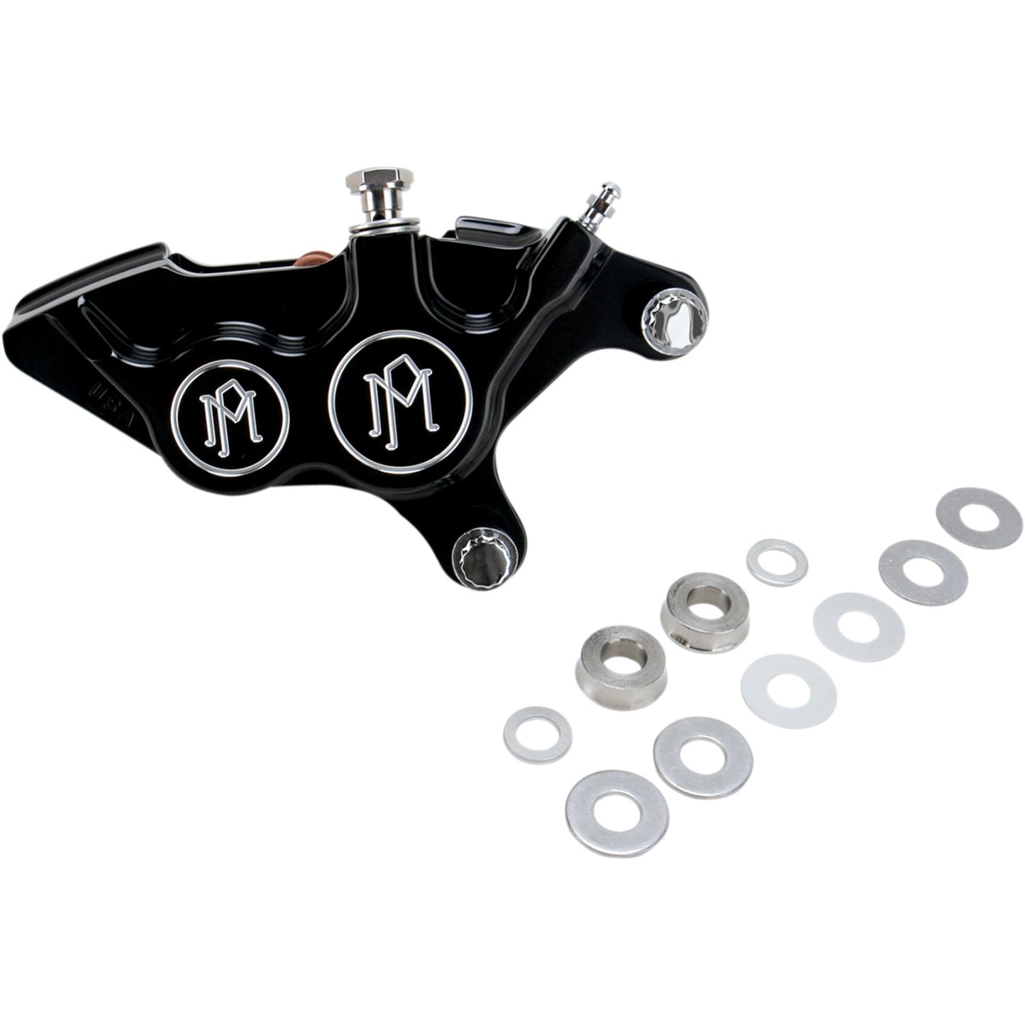 Performance Machine 4-Piston Caliper - Front Right - Contrast Cut™ - 11.5" 0053-2920-BM_453034