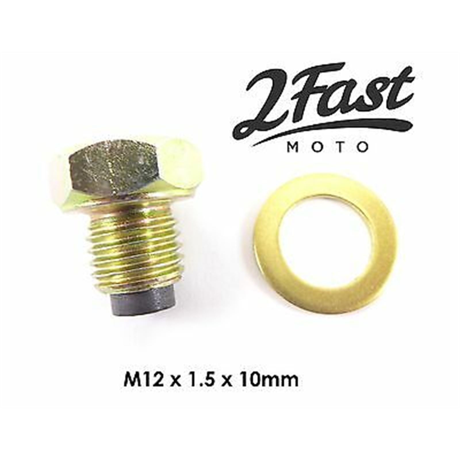 2FastMoto Engine Crankcase Magnetic Oil Drain Plug Bolt For Honda 92800-12000_636481